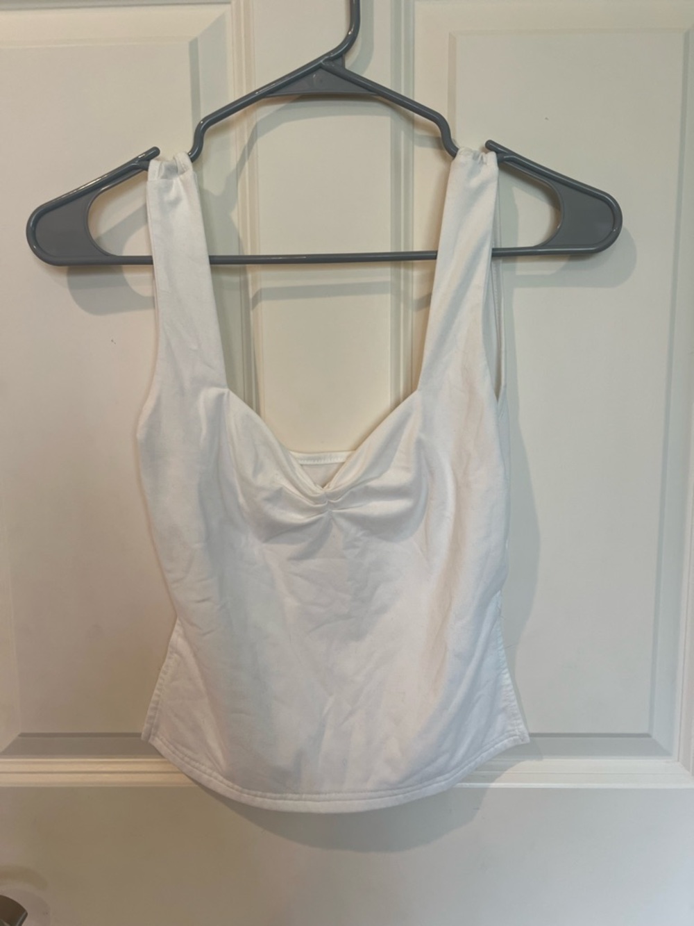 White Women's Sleeveless Bustier Tank Top